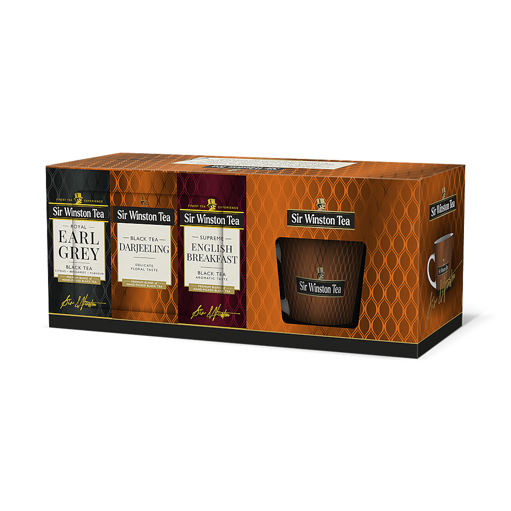 SIR WINSTON English tea tradition černý čaj s hrnkem 3 x 20 sáčků