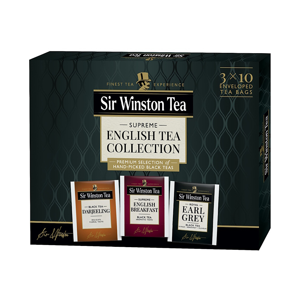 SIR WINSTON Kolekce černých čajů 3 x 10 sáčků