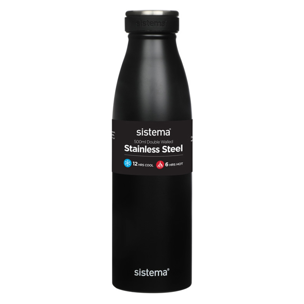 SISTEMA Hydrate Termoláhev Stainless Steel černá 500 ml