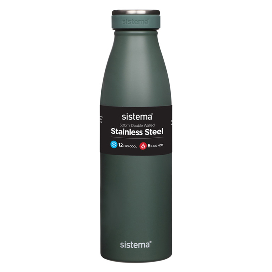 SISTEMA Hydrate Termoláhev Stainless Steel tmavě zelená 500 ml