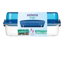 SISTEMA To go krabička na oběd flip and nest modrá 1,8 l