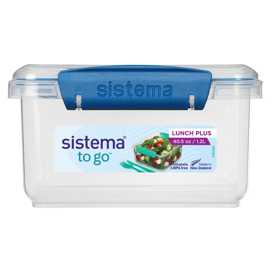 SISTEMA To go lunch plus svačinový box s příborem modrá 1,2 l