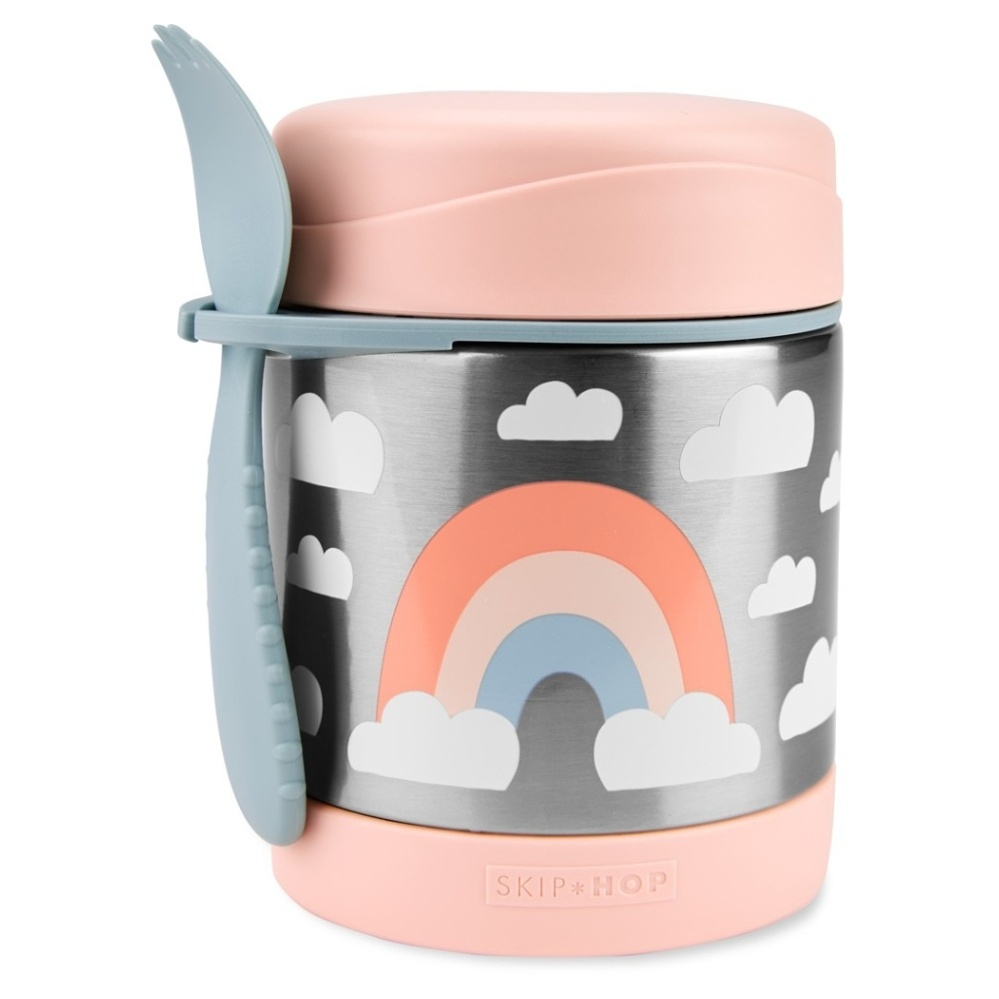 SKIP HOP Spark style termoska na jídlo se lžičkou/vidličkou duha od 3 let 325 ml