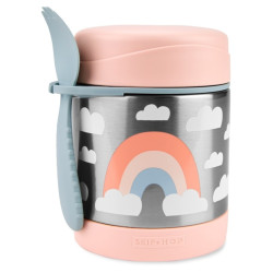 SKIP HOP Spark style termoska na jídlo se lžičkou/vidličkou duha od 3 let 325 ml
