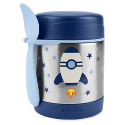SKIP HOP Spark style termoska na jídlo se lžičkou/vidličkou od 3 let raketa 325 ml