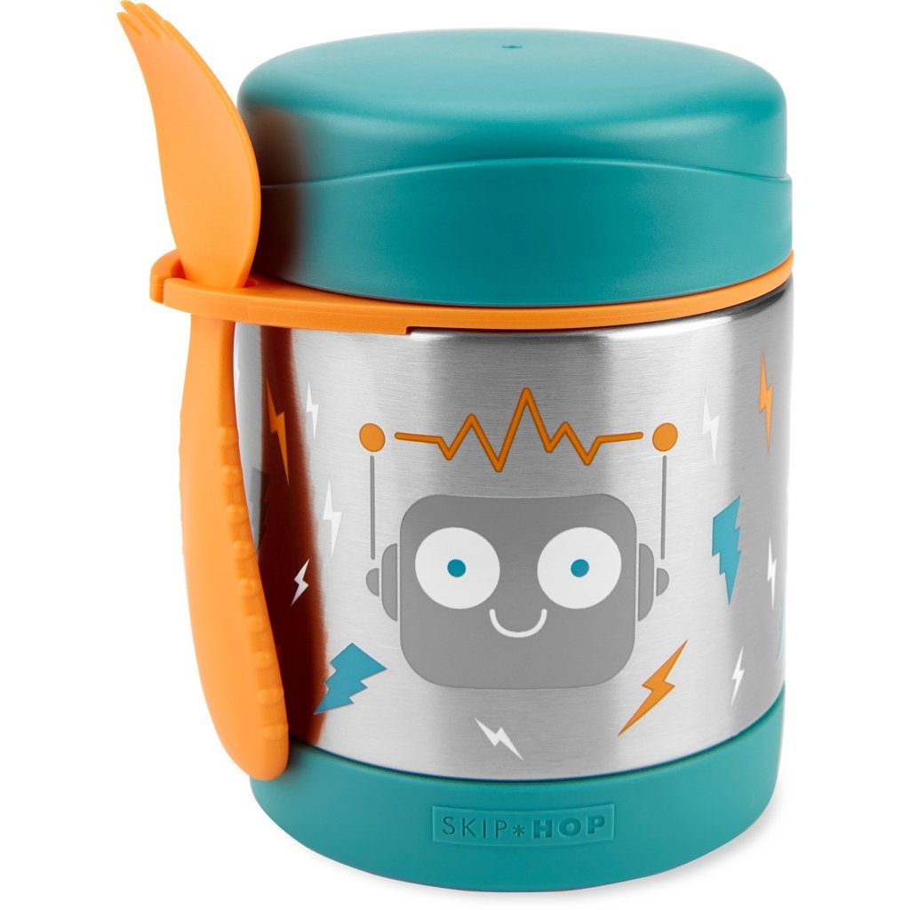 SKIP HOP Spark Style Termoska na jídlo se lžičkou/vidličkou Robot 325 ml, 3r+