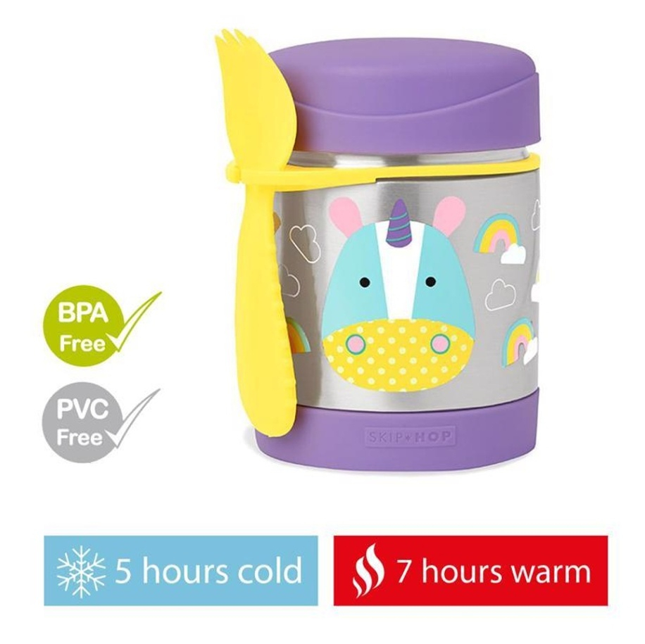 SKIP HOP Zoo termoska na jídlo se lžičko/vidličkou 12 m+ jednorožec 325 ml