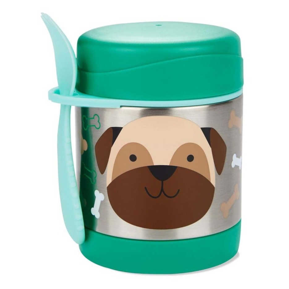 SKIP HOP Zoo termoska na jídlo se lžičko/vidličkou mopslík 12m+ 325 ml