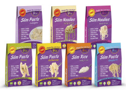 Slim Pasta Konjakové těstoviny v nálevu, mix různých druhů, výhodný balíček 7 ks