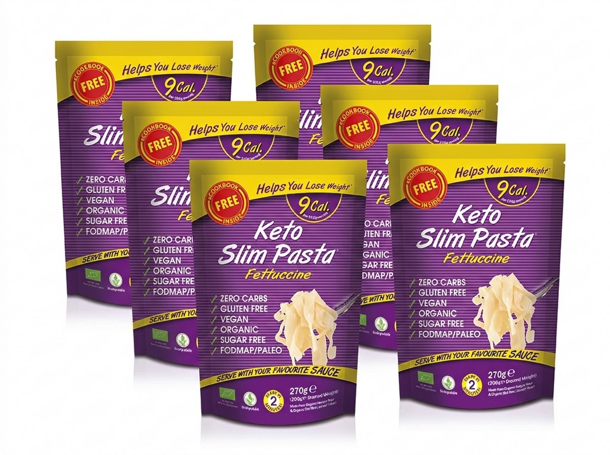 Slim Pasta Konjakové těstoviny ve tvaru fettuccine v nálevu, výhodný balíček 5+1