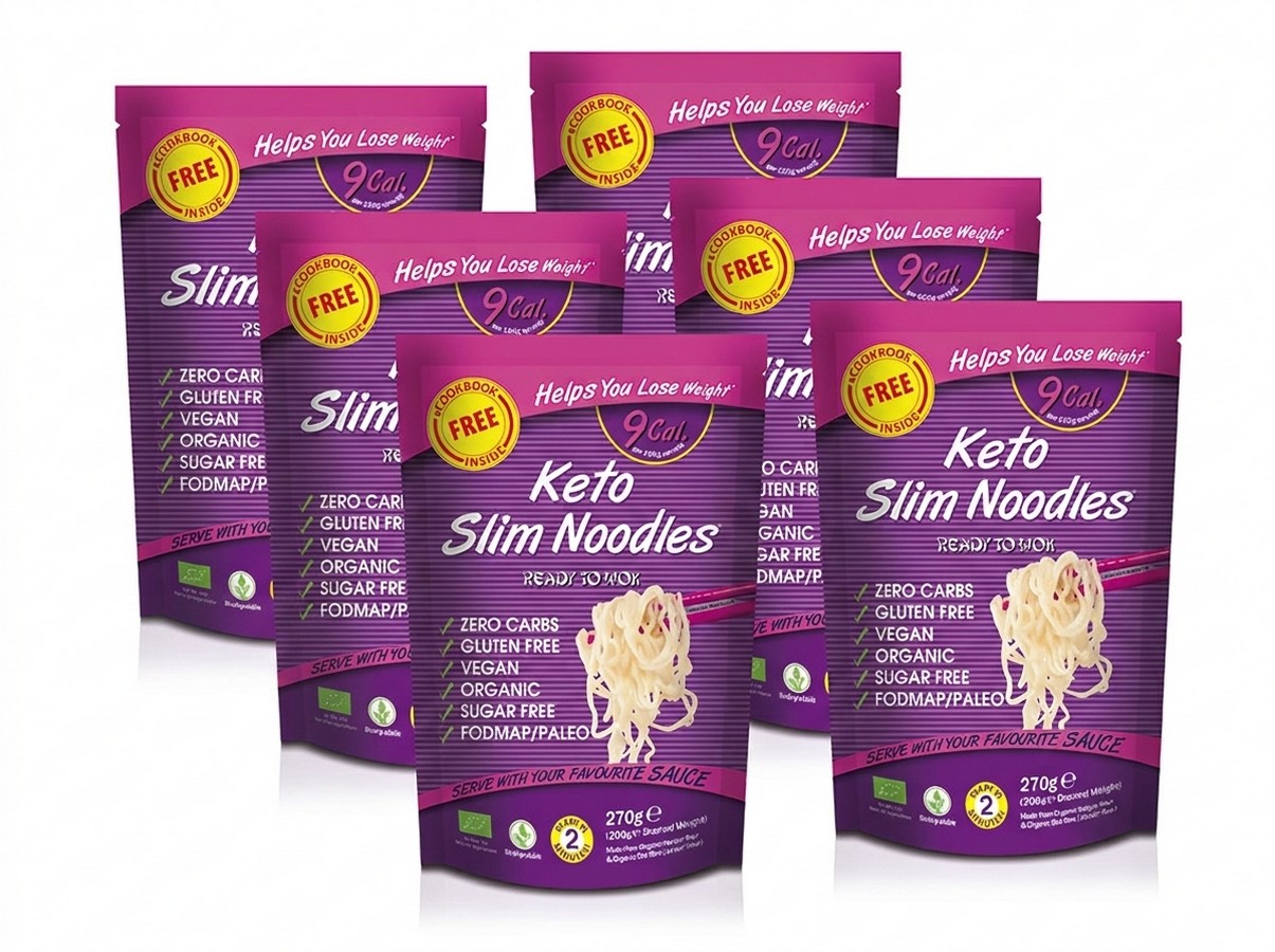 Slim Pasta Konjakové těstoviny ve tvaru nudlí v nálevu, výhodný balíček 5+1