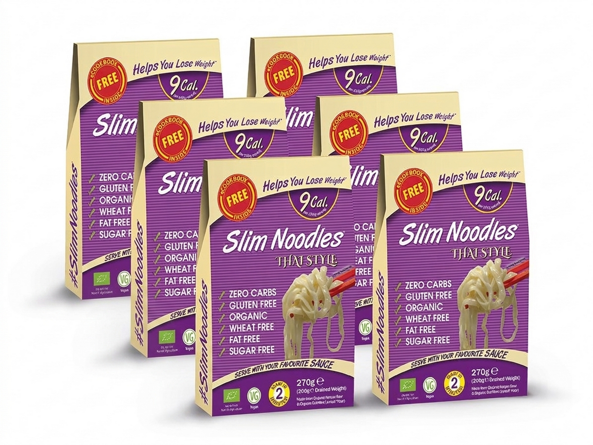 Slim Pasta Konjakové thajské nudle v nálevu, výhodný balíček 5+1