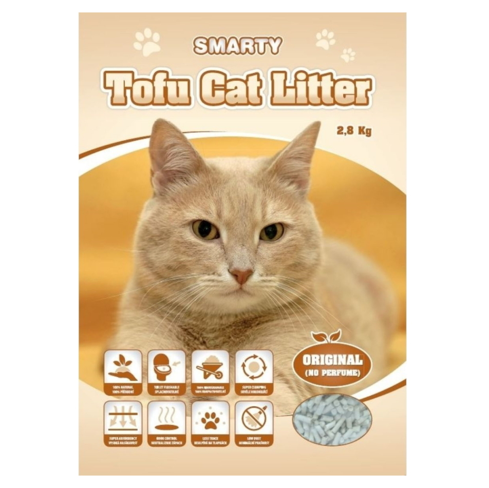 SMARTY tofu cat litter original bez vůně podestýlka pro kočky 2,8 kg