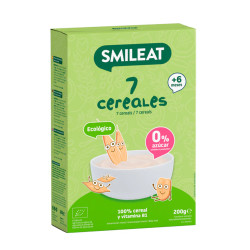 Smileat BIO dětská kaše 7 druhů cereálií s vitaminem B1 6M+ 200 g
