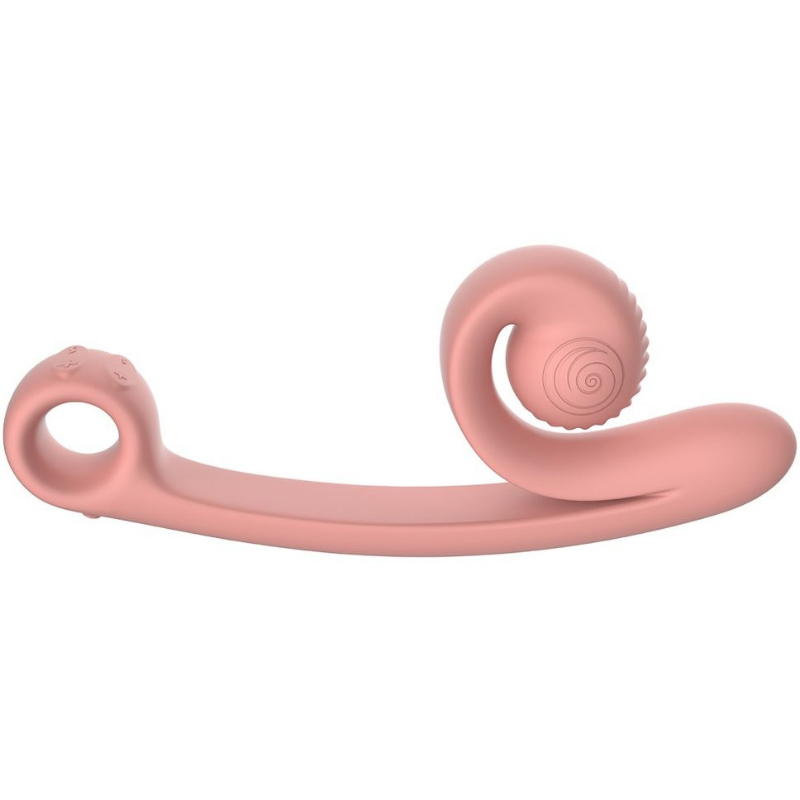 Snail Vibe Silikonový vibrátor Curve s výběžkem na klitoris 24 cm