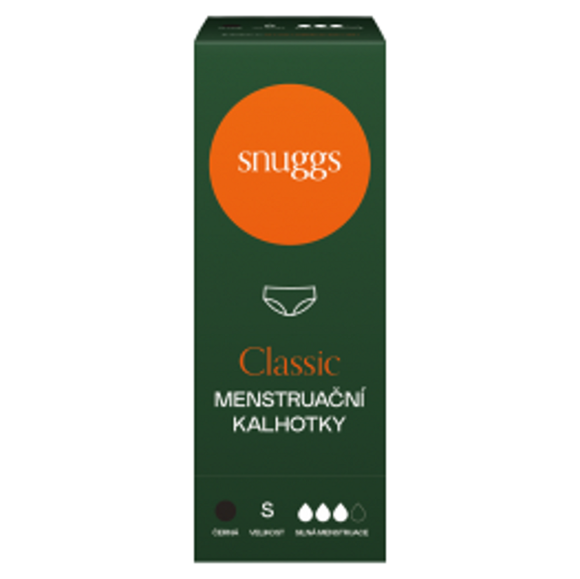 SNUGGS Menstruační kalhotky pro silnou menstruaci velikost S