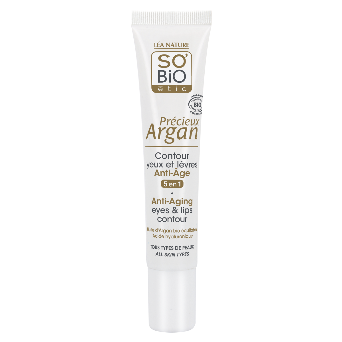SO’BiO étic Anti-Age Precieux Argan Krém na okolí očí a rtů BIO 15 ml