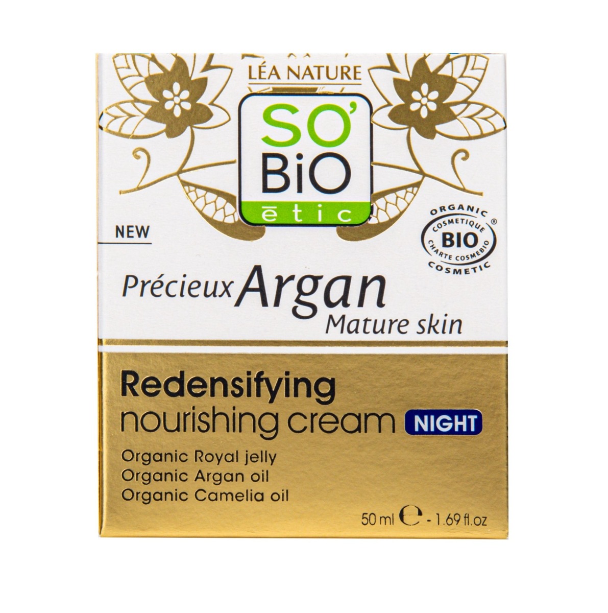SO’BiO étic Anti-age Précieux Argan Noční výživný krém BIO 50 ml