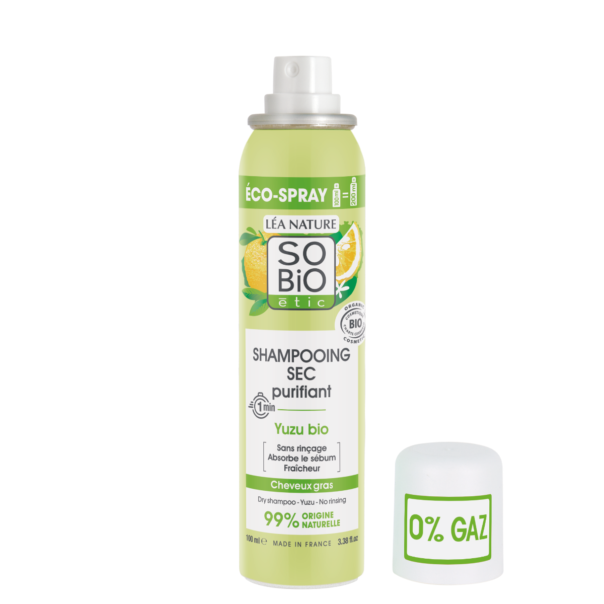 SO’BiO étic Čisticí suchý šampon ve spreji s Yuzu BIO 100 ml