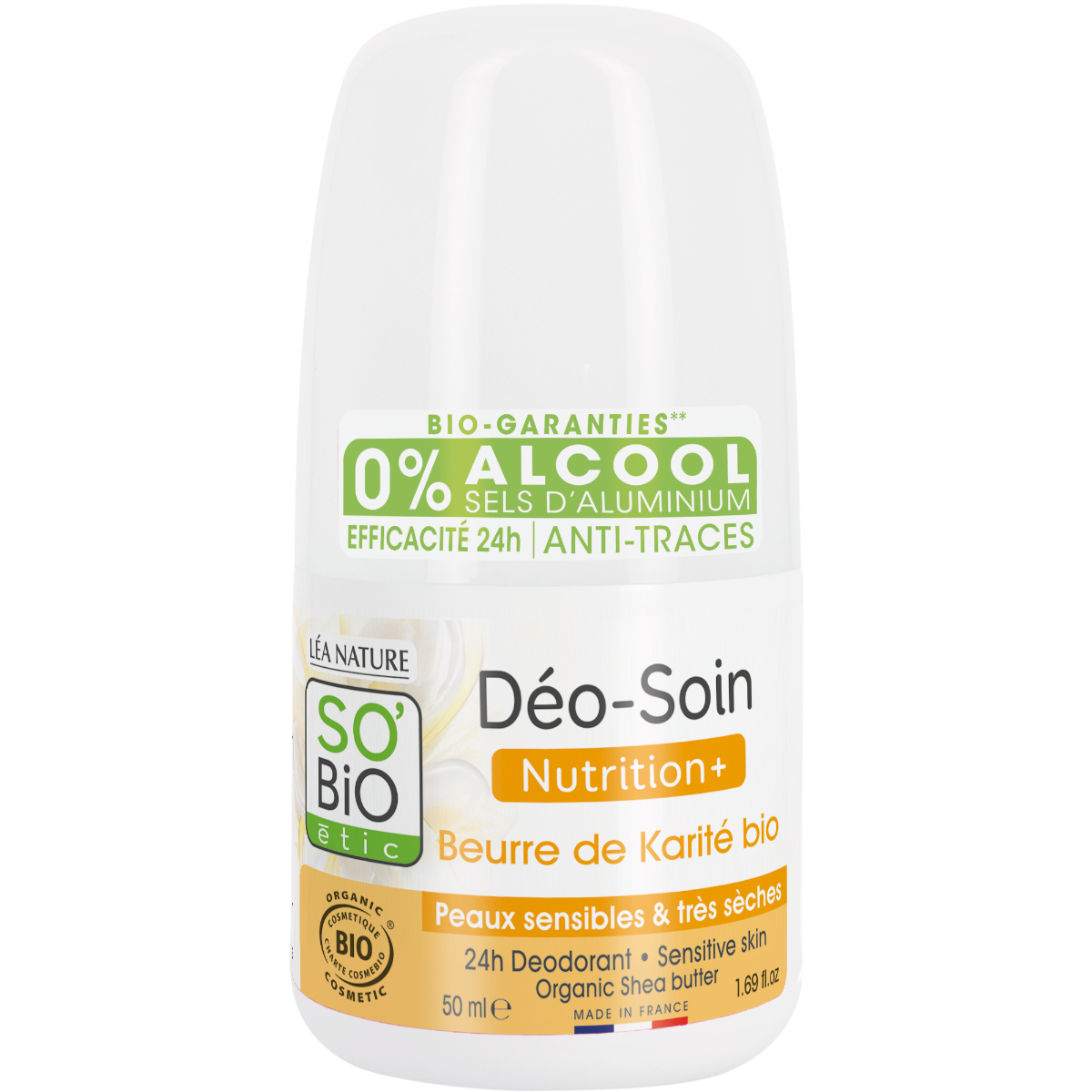 SO’BiO étic Deodorant Nutrition+ s karité BIO roll-on 50 ml