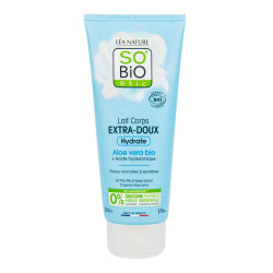 SO’BiO étic Extra hydratační tělové mléko s Aloe vera a hyaluronem BIO 200 ml