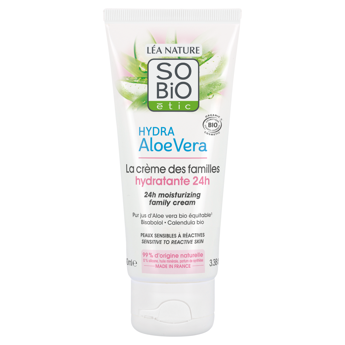 SO’BiO étic Hydratační hypoalergenní krém s Aloe vera BIO 100 ml