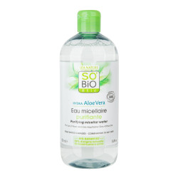 SO’BiO étic Micelární čisticí voda Aloe vera se zinkem a citrusy BIO 500 ml