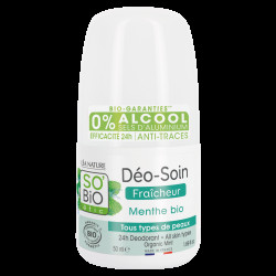 SO’BiO étic Osvěžující deodorant s mátou BIO roll-on 50 ml