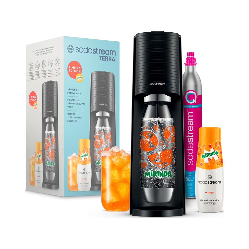 SODASTREAM TERRA Mirinda Mpack výrobník perlivé vody Black