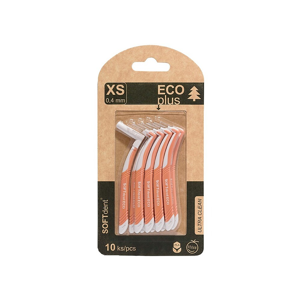 SOFTDENT ECO Mezizubní kartáček zahnutý 0,4 mm 10 ks