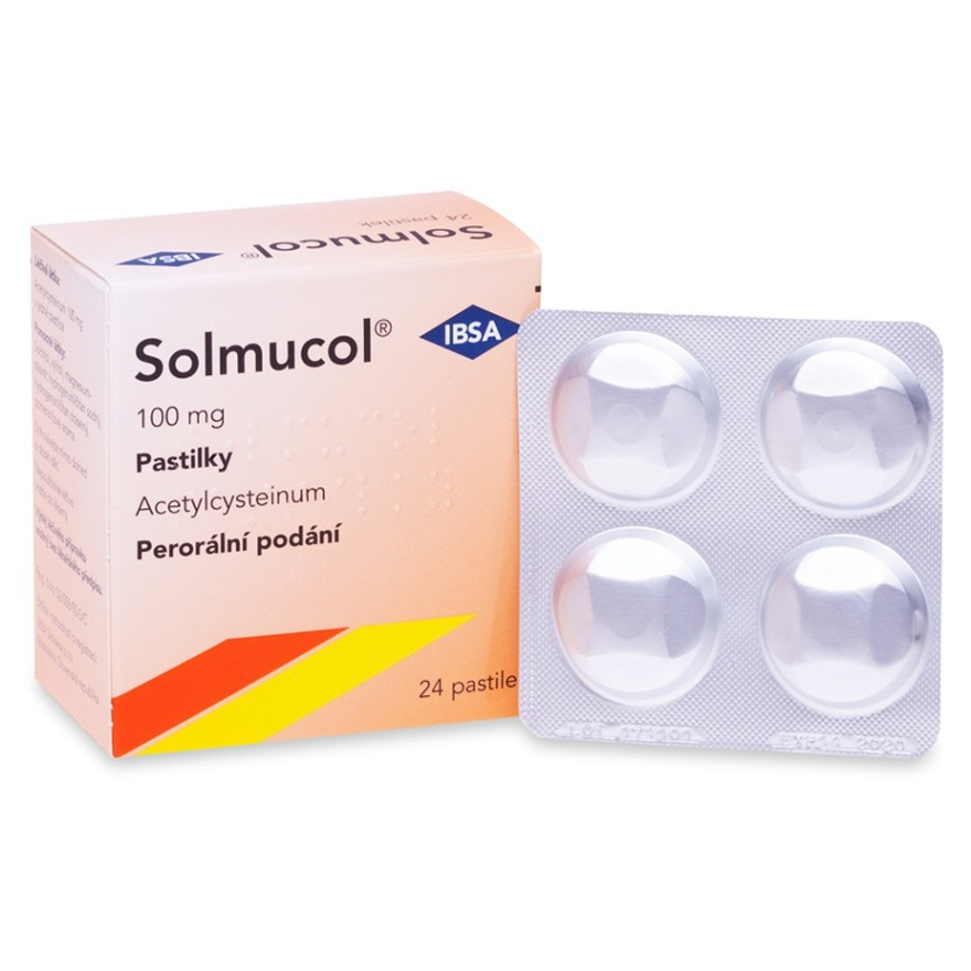 SOLMUCOL Pastilky 100 mg 24 kusů