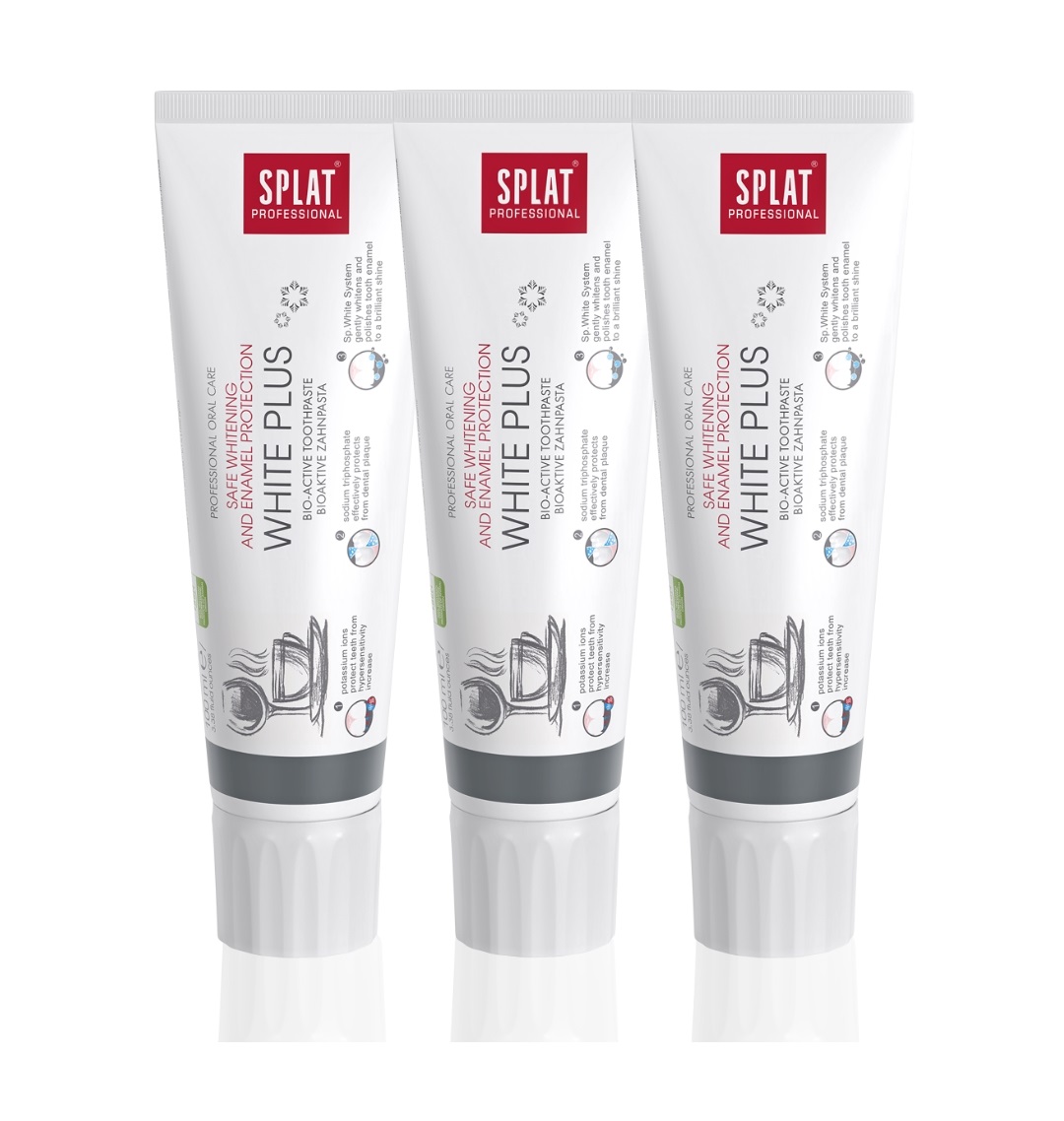 SPLAT Professional WHITE PLUS zubní pasta 3x100 g