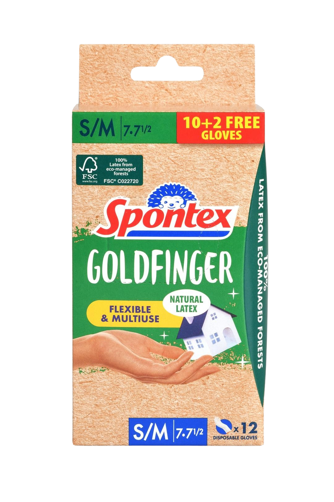 SPONTEX Godfinger jednorázové rukavice (S/M) 12 ks