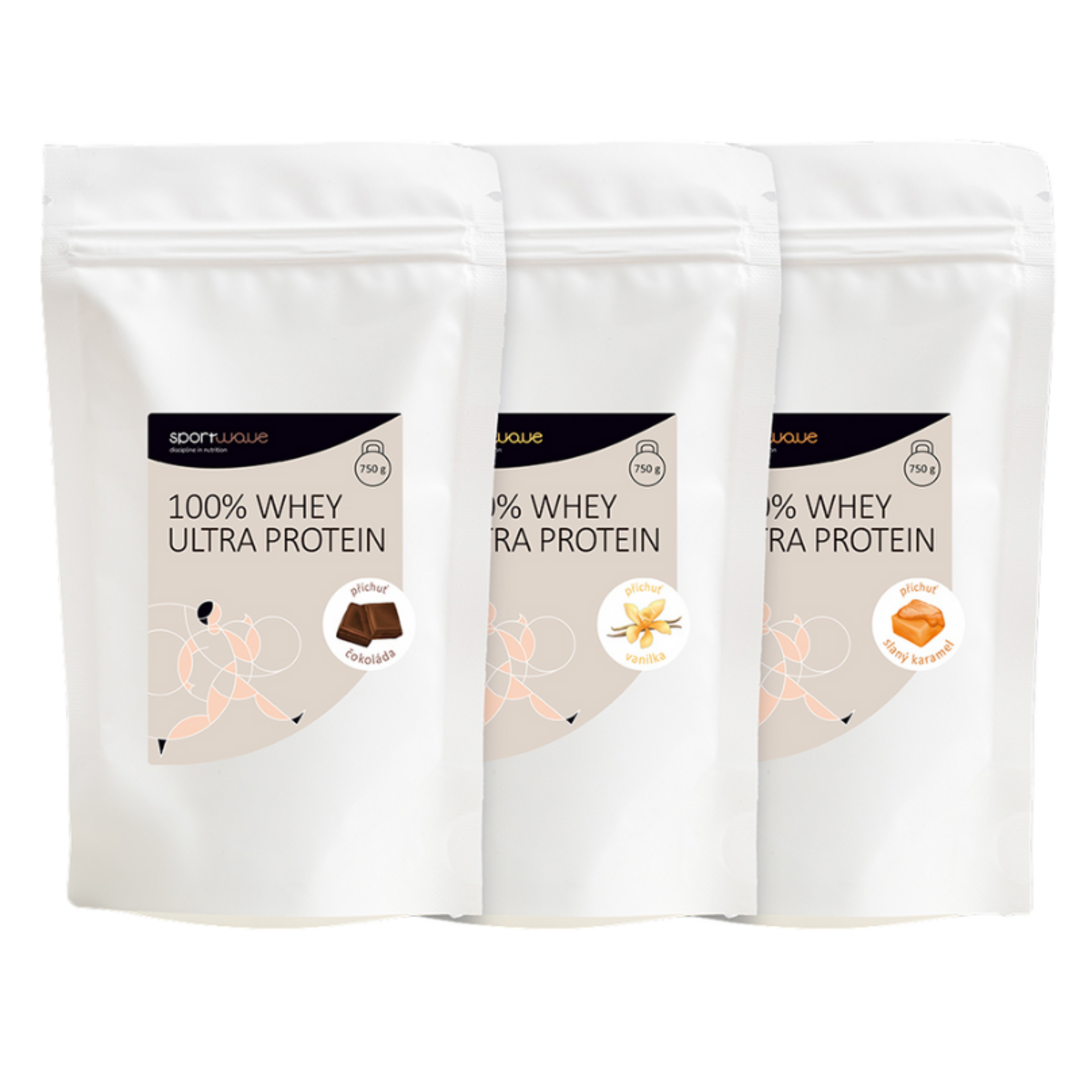 Sport Wave 100% Whey Ultra Protein 750g - slaný karamel