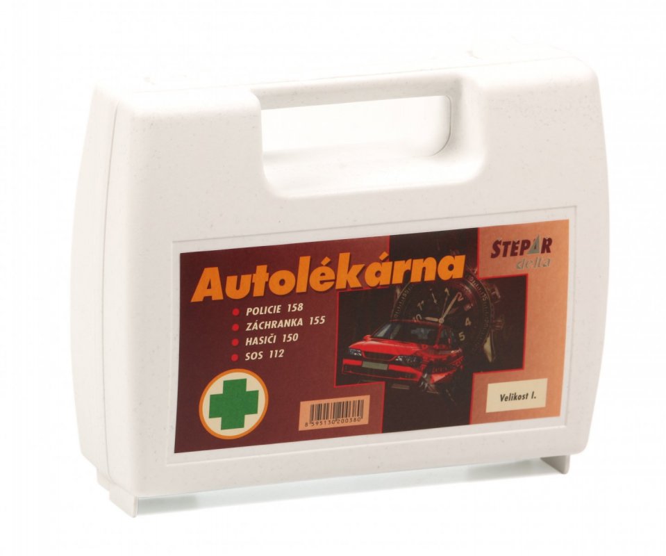 ŠTĚPAŘ Autolékárnička velikost I. - kufřík bílý 153/2023 Sb.
