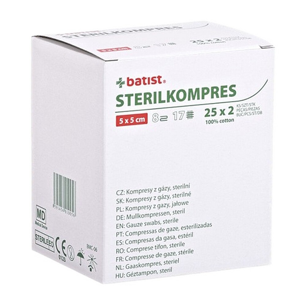STERILKOMPRES 5x5 cm 25x2 ks