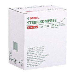 STERILKOMPRES 7.5 x 7.5cm 25 x 2 kusy