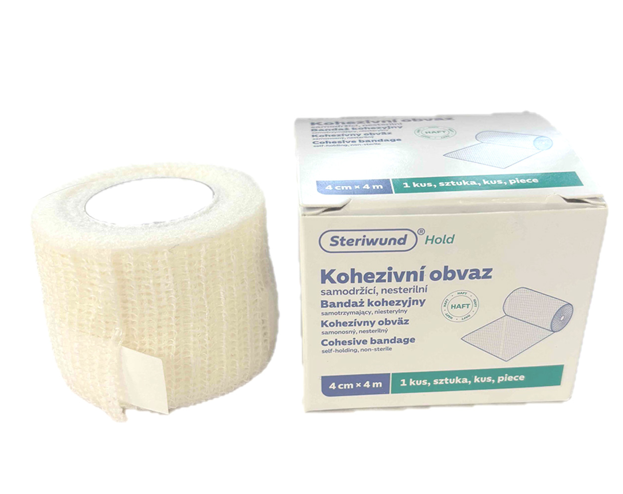 Steriwund Kohezivní obvaz samodržící nesterilní 4 cm x 4 m