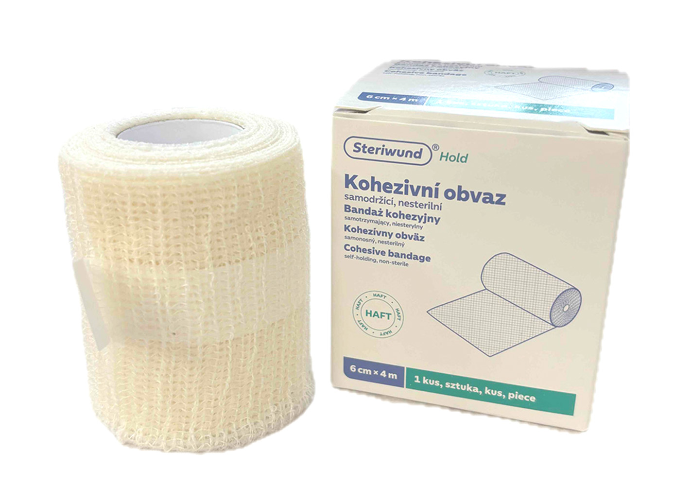 Steriwund Kohezivní obvaz samodržící nesterilní 6 cm x 4 m