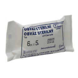 STERIWUND Obinadlo hydrofilní pletené sterilní 6 cm x 5 m 1 kus