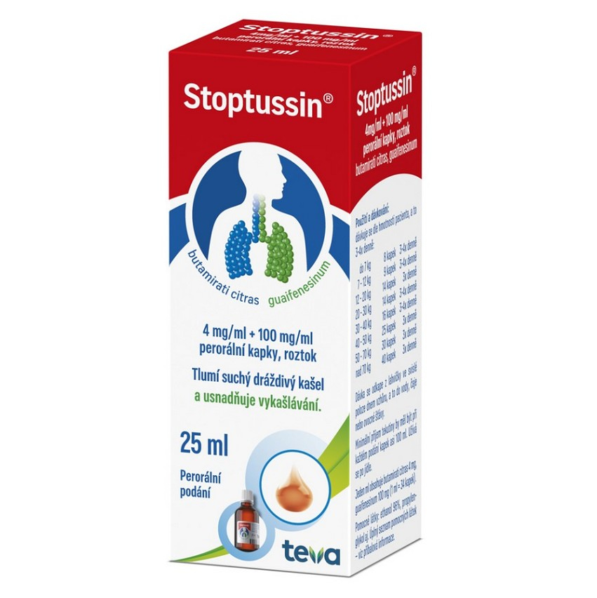 STOPTUSSIN Perorální kapky, roztok 25 ml