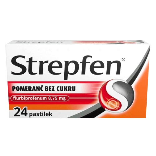 STREPFEN 8.75 mg, Pomeranč bez cukru 24 pastilek