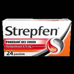 STREPFEN 8.75 mg, Pomeranč bez cukru 24 pastilek