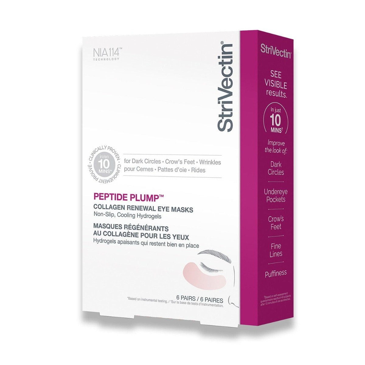 StriVectin Peptide Plump Collagen Renewal Eye Mask oční maska 6 ks