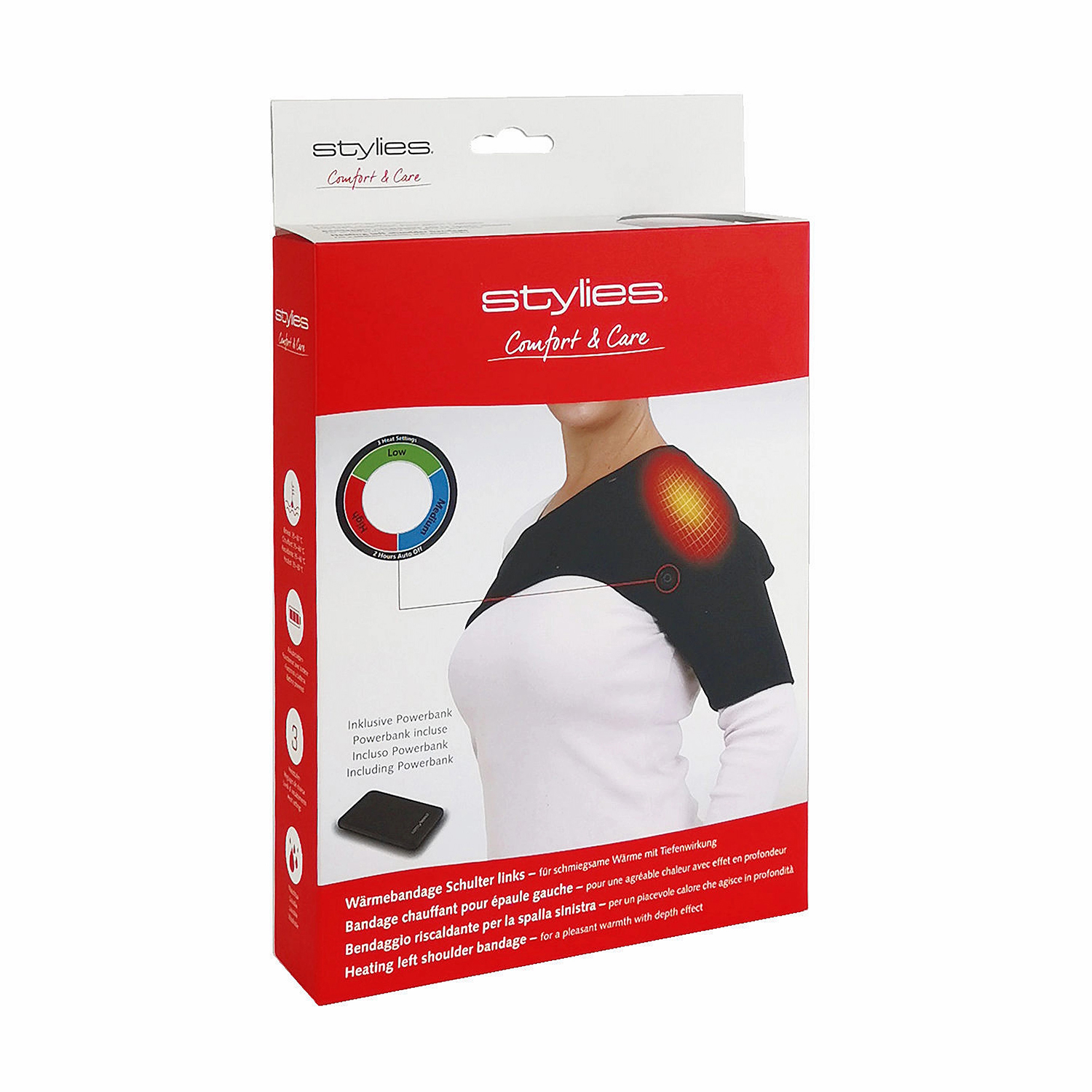 Stylies Nahřívací bandáž na levé rameno Comfort & Care