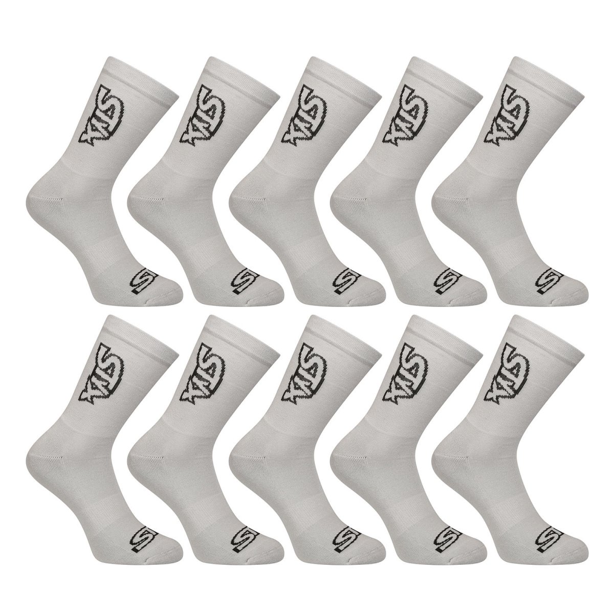 Styx 10PACK ponožky vysoké šedé (10HV1062) L