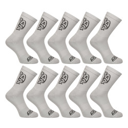 Styx 10PACK ponožky vysoké šedé (10HV1062) L