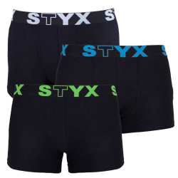 Styx 3PACK pánské boxerky sportovní guma nadrozměr vícebarevné (R9606162) 5XL