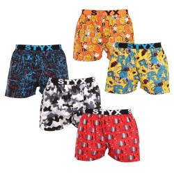Styx 5PACK pánské trenky art sportovní guma vícebarevné (5B1473490) M