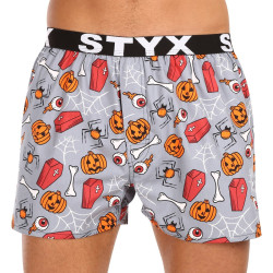 Styx Pánské trenky art sportovní guma Halloween rakve (B1752) S